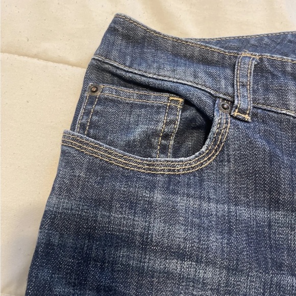 Chicos Platinum Jeans Womens Size 1 Reg Slim Tapered Mid Rise Denim Dark Blue - Picture 3 of 10